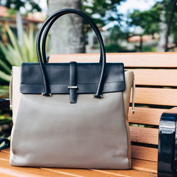 Tiffany & Co. Olivia Colorblock Leather Tote - EUC - Picture 1 of 16